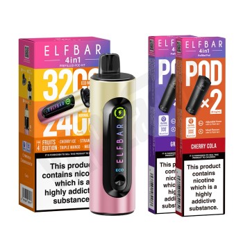 Elf Bar 4 in 1 Pod Kit + 2 Pods Bundle Pack